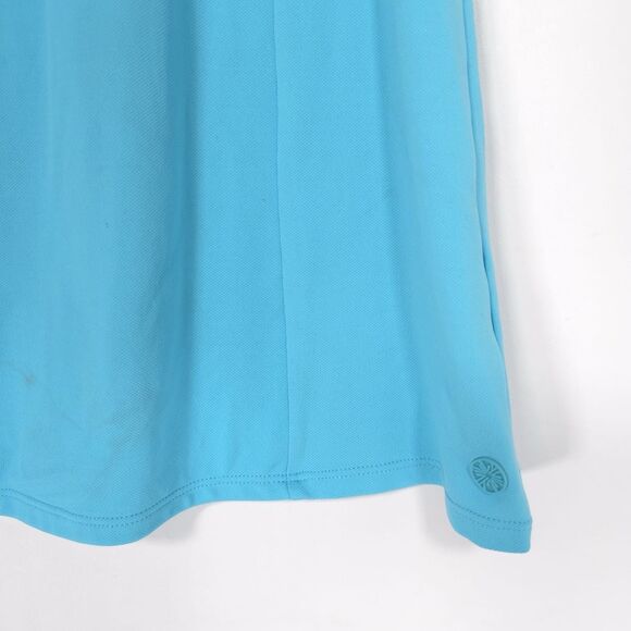 Lilly Pulitzer SMALL Top UPF 50+ Luxletic Martina Polo Blue Sleeveless Ruffle - Picture 6 of 11